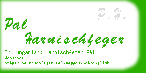 pal harnischfeger business card